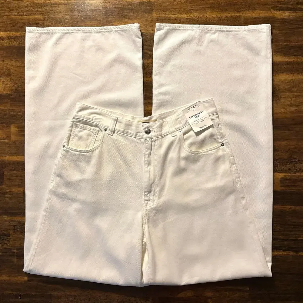 Madewell White Wide-Leg Jeans - Picture 3 of 16